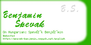 benjamin spevak business card